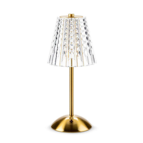 Crystal Shade LED Table Light-Gold-12H