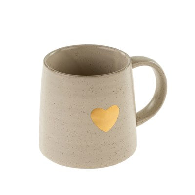 Gold Heart Mug L