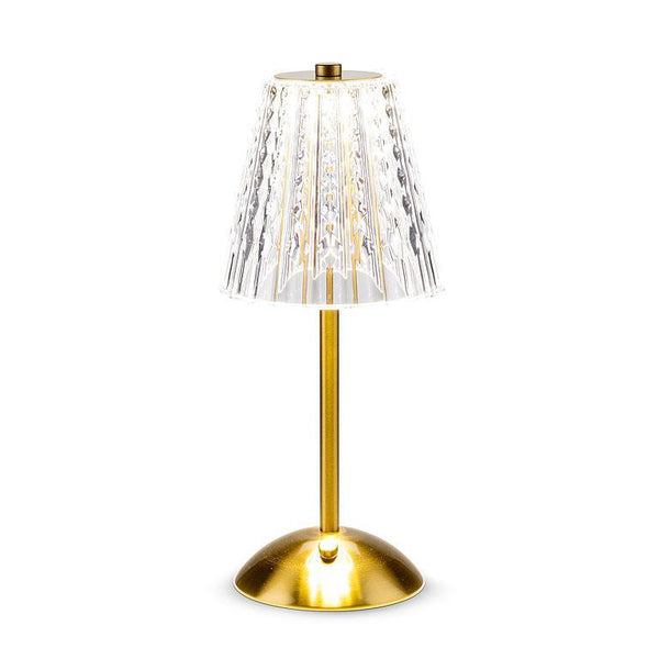 Crystal Shade LED Table Light-Gold-12H