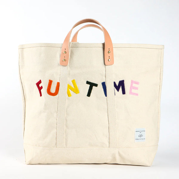 LARGE EAST WEST TOTE | RAINBOW FUN TIME