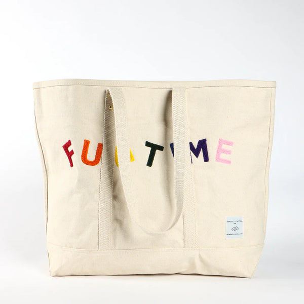 LARGE EAST WEST TOTE | RAINBOW FUN TIME