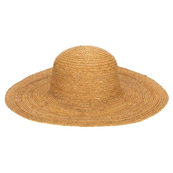 Elegant - Raffia Braid Round Crown Sun Hat