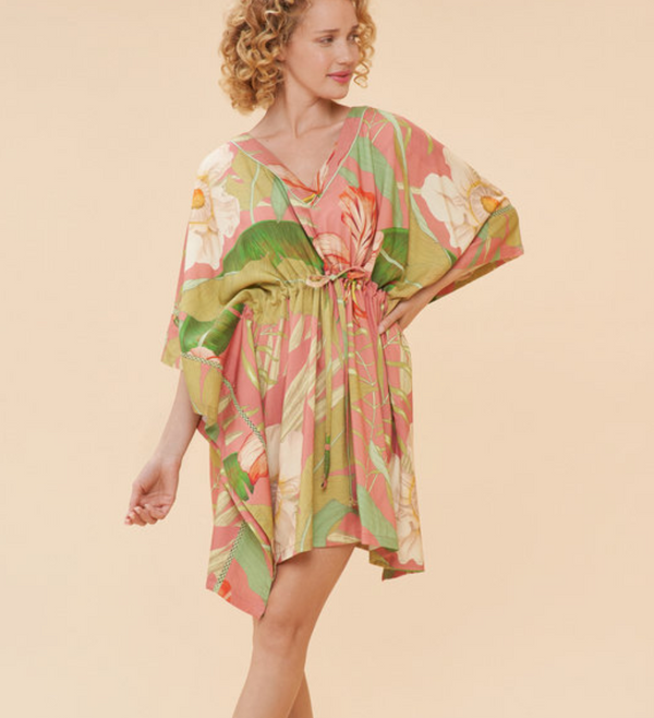 BEACH COVER UP - DELICATE TROPICAL - CANDY