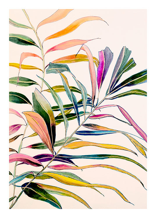 LEIGH VINER - PALM IN COLOR POSTER 30x40